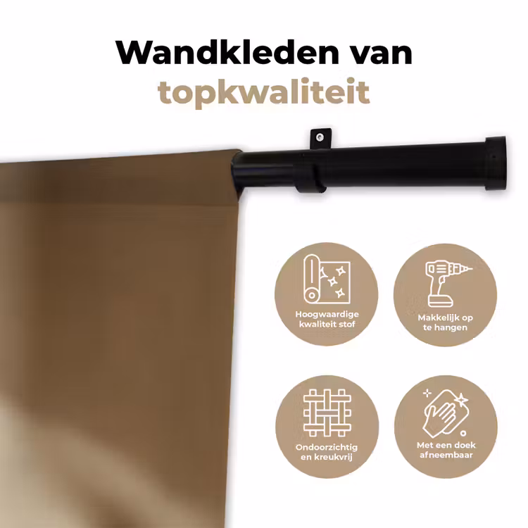 Wandkleed - Champagne - Beige - Schaduw - Bubbels — 3