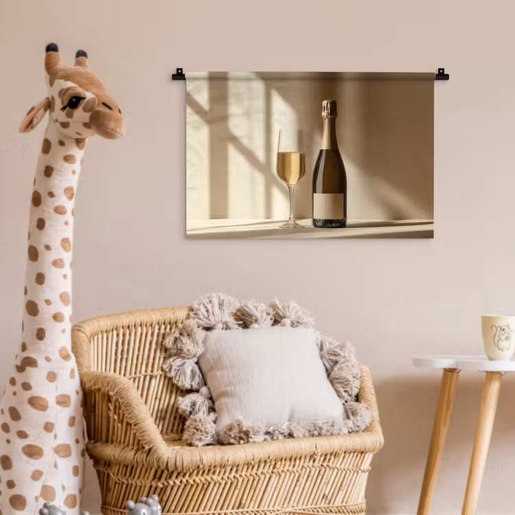 Wandkleed - Champagne - Beige - Schaduw - Bubbels — 5