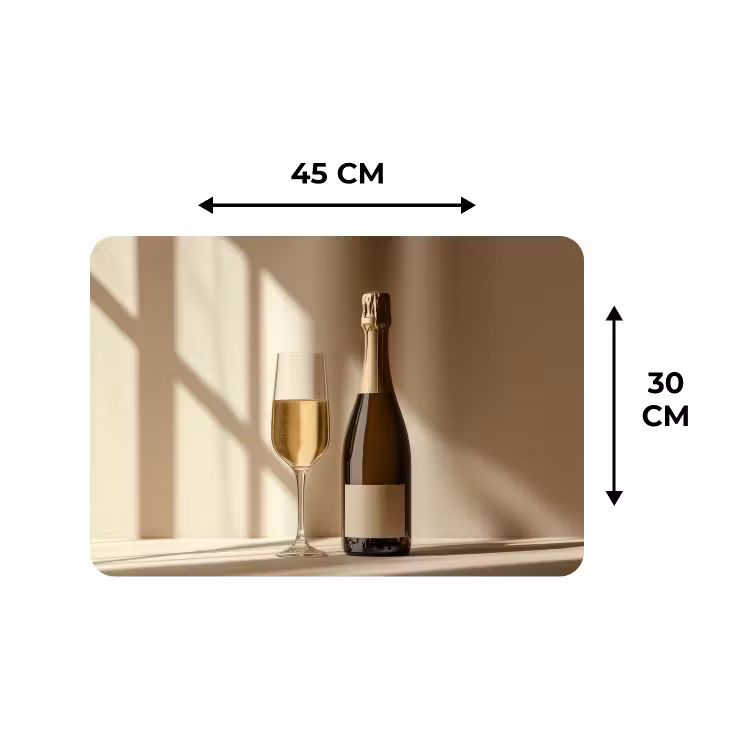 Placemat - 6 stuks - Champagne - Beige - Schaduw - Bubbels — 3