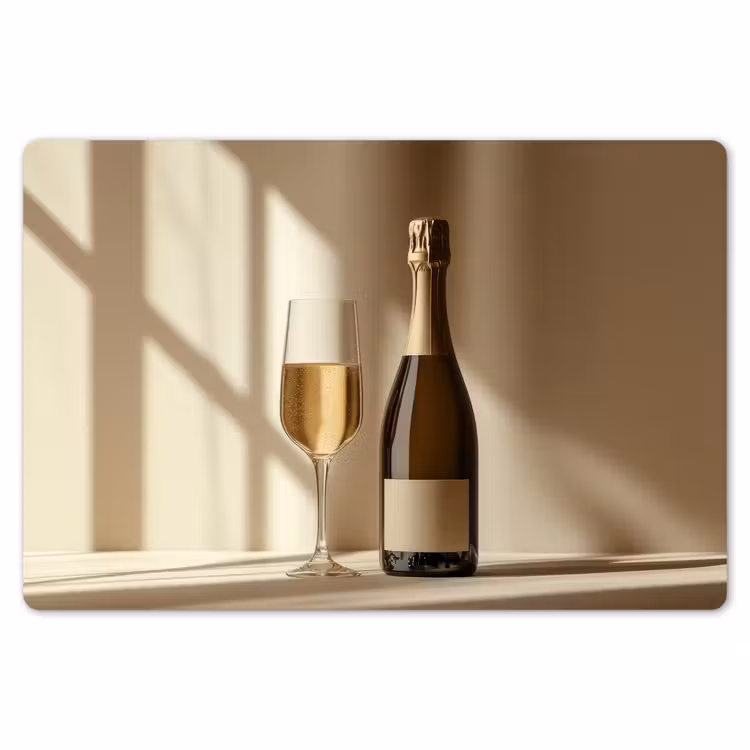 Placemat - 6 stuks - Champagne - Beige - Schaduw - Bubbels — 7