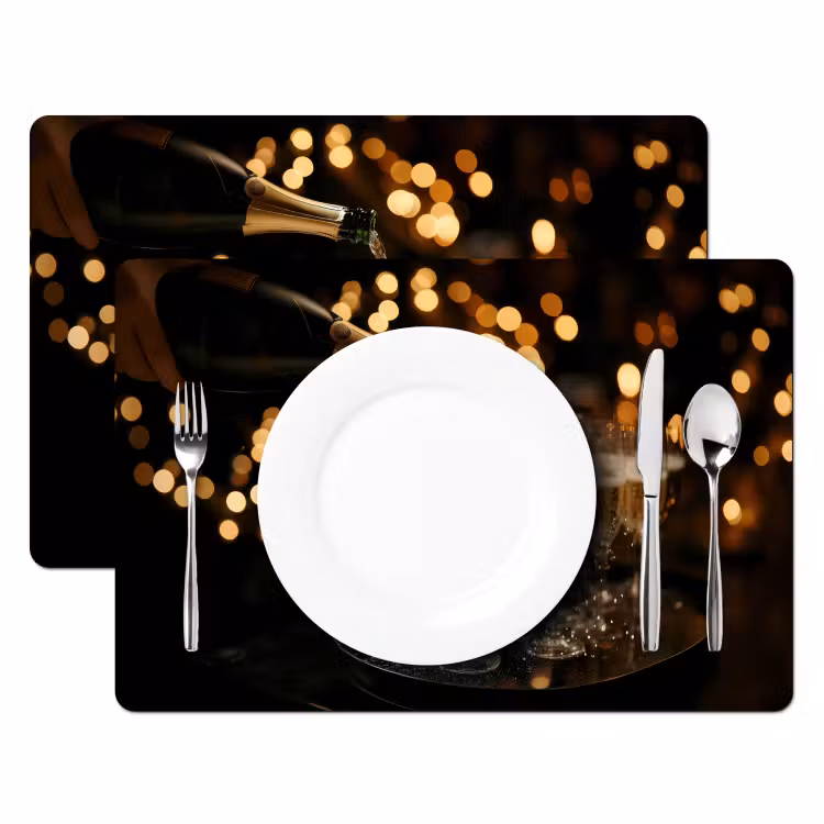 Placemat - 6 stuks - Lichter - Champagner - Gläser — 2