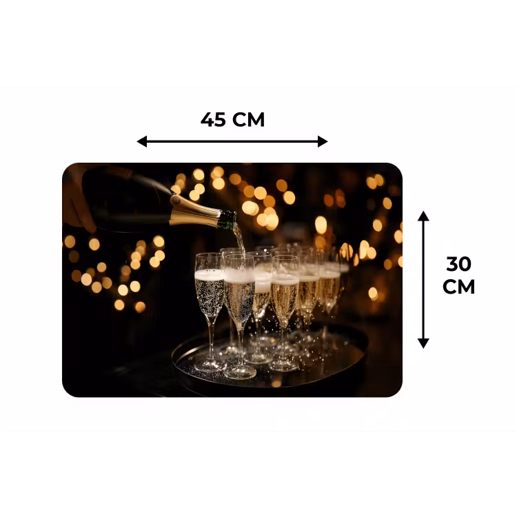 Placemat - 6 stuks - Lichter - Champagner - Gläser — 3