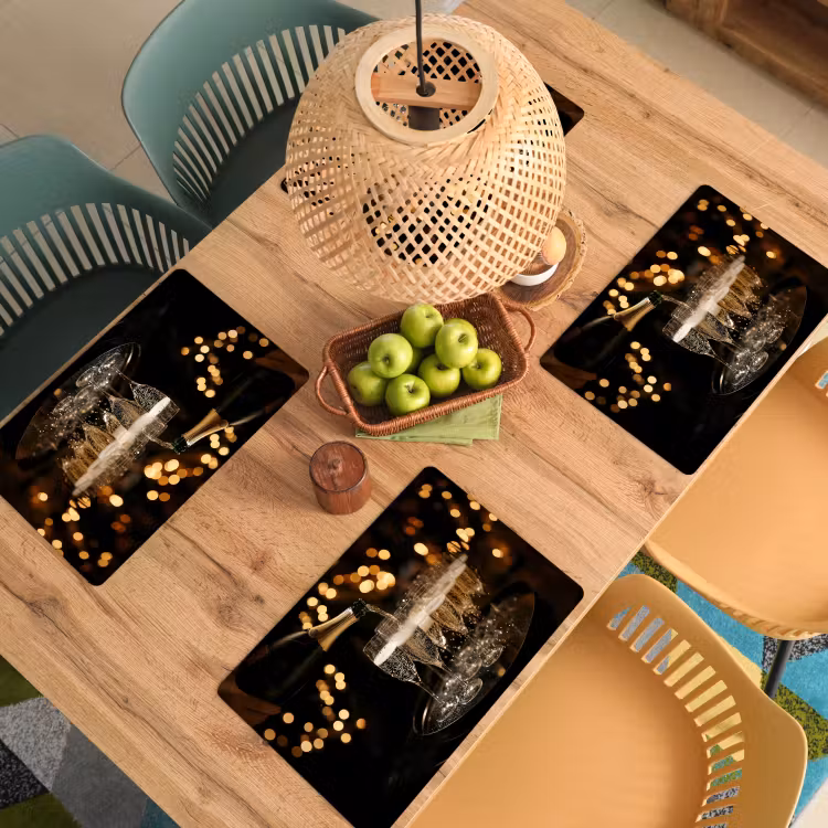 Placemat - 6 stuks - Lichter - Champagner - Gläser — 6
