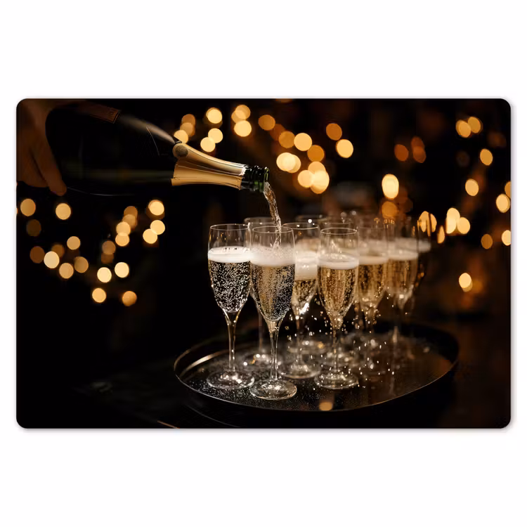 Placemat - 6 stuks - Lichter - Champagner - Gläser — 7