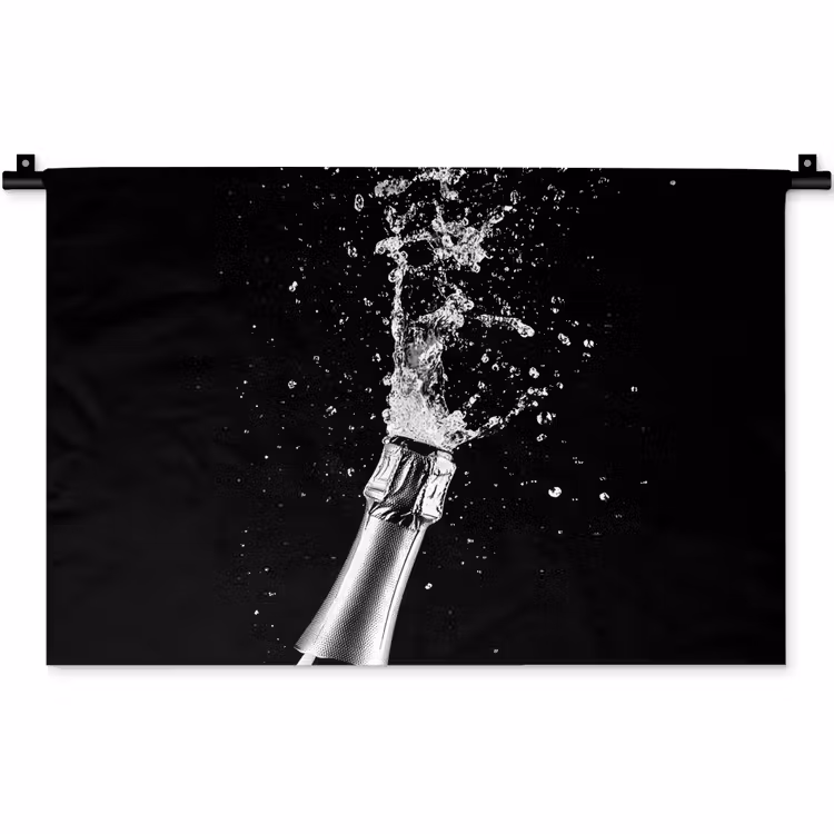 Wandkleed - Champagne - Zwart - Spetters - Popping — 1