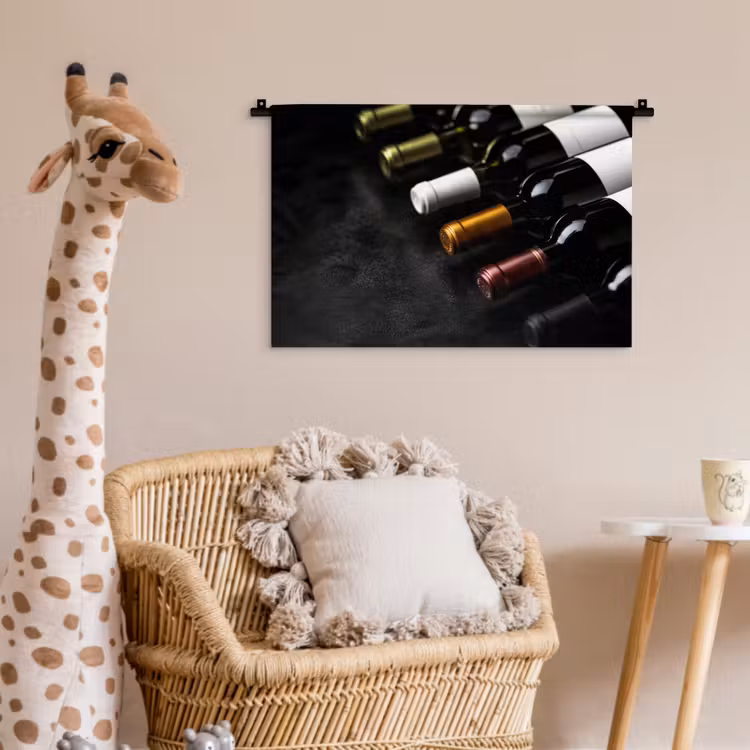 Wandkleed - Wijn - Flessen - Variatie - Smaken — 5
