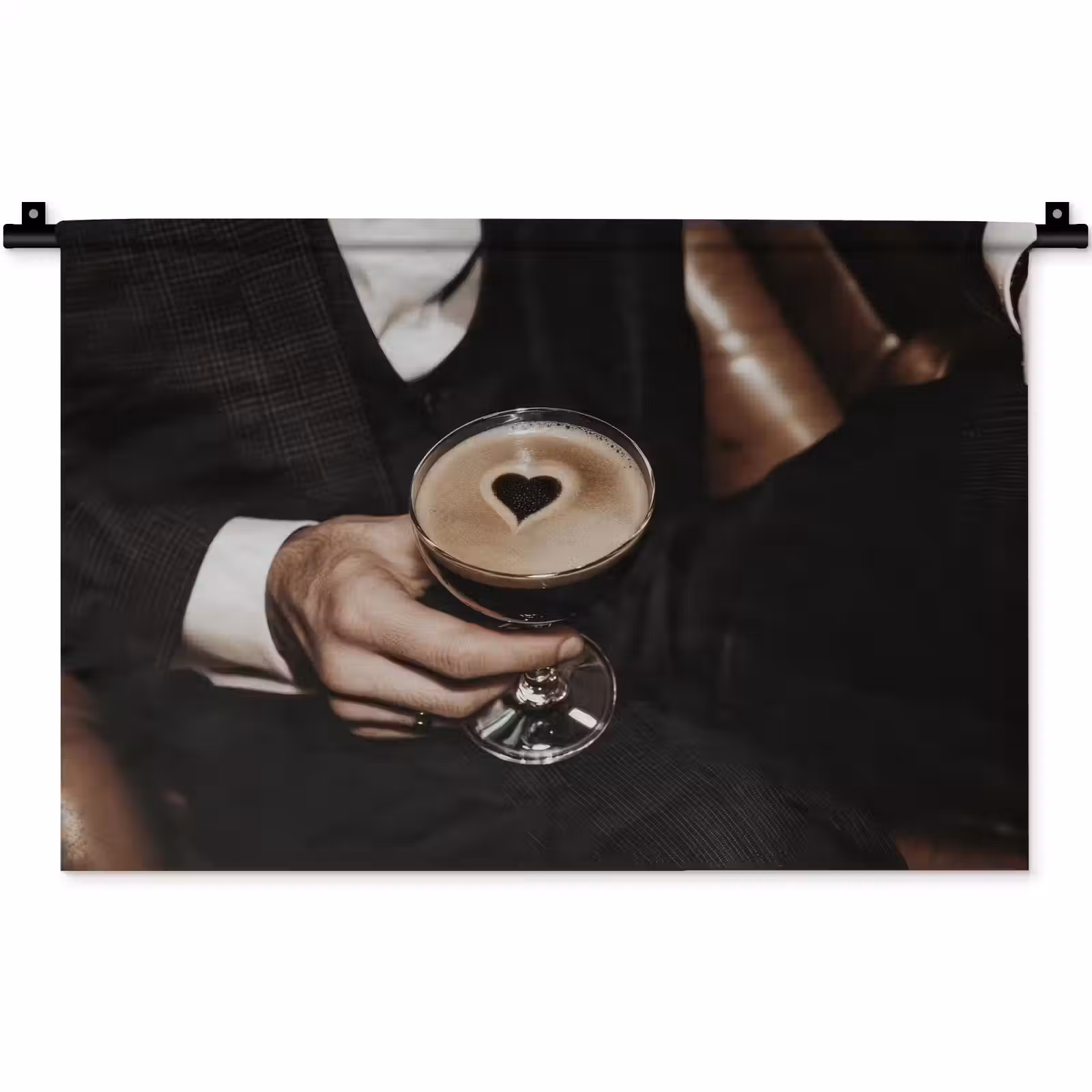 Wandkleed - Hartje - Cocktail - Espresso Martini - Hand — 1