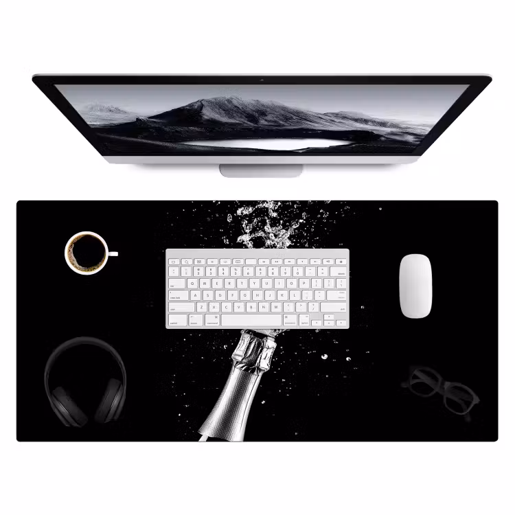 Bureau onderlegger - Champagne - Zwart - Spetters - Popping — 3
