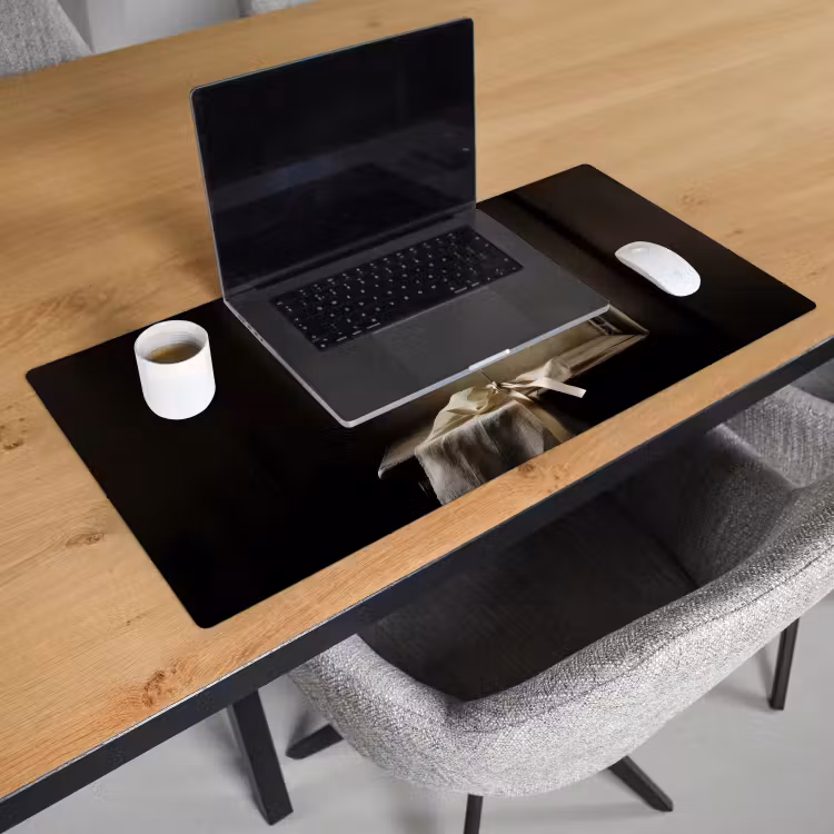 Bureau onderlegger - Strik - Beige - Witte - Wijn — 2