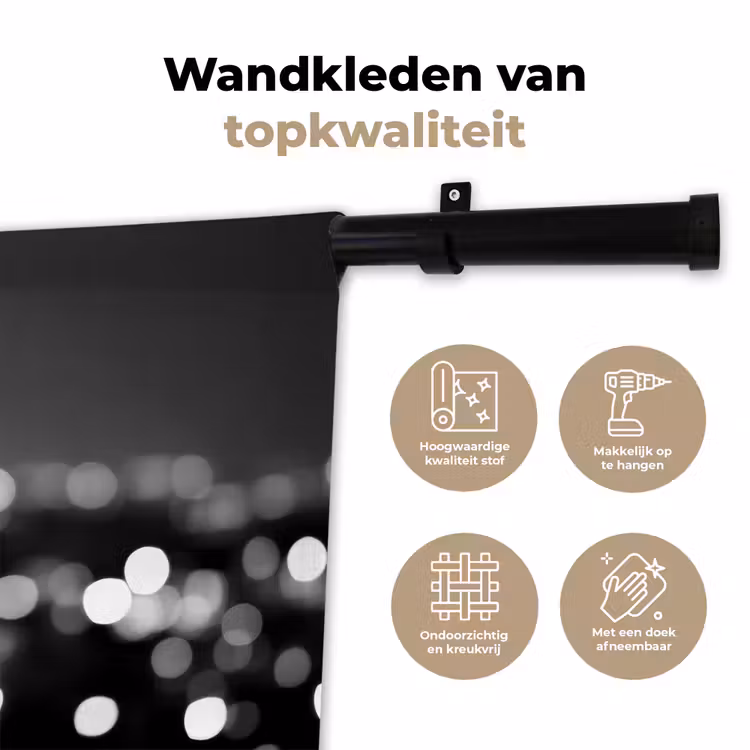 Wandkleed - Bubbels - Proosten - Champagneglazen - Stadslichten — 3