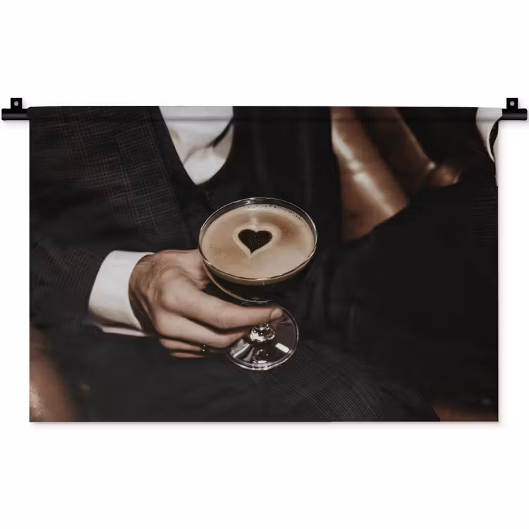 Wandkleed - Hartje - Cocktail - Espresso Martini - Hand — 1
