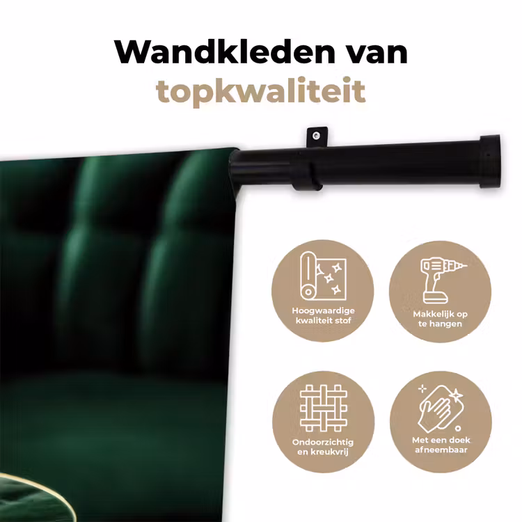 Wandkleed - Kers - Cocktail - Rood - Marmer — 3