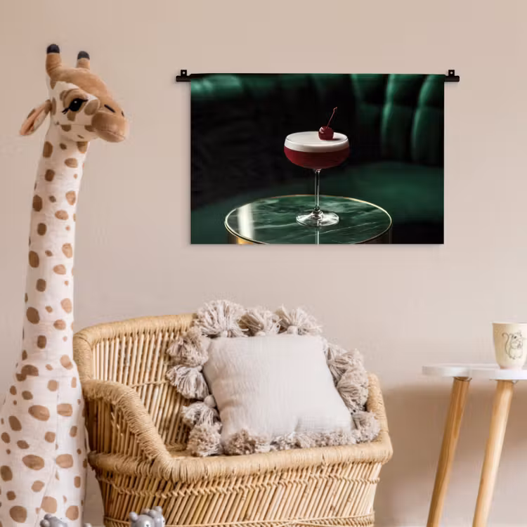 Wandkleed - Kers - Cocktail - Rood - Marmer — 5