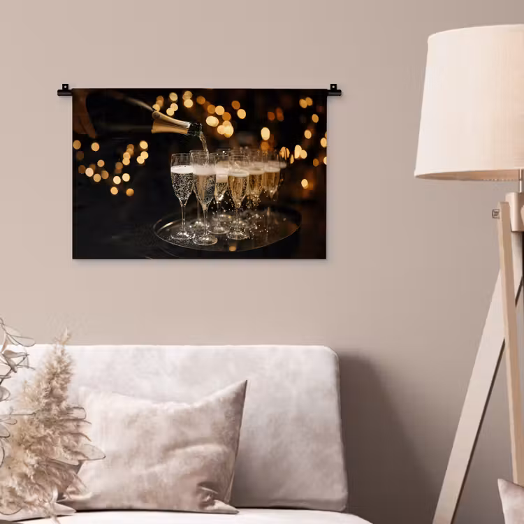 Wandkleed - Lichter - Champagner - Gläser — 2