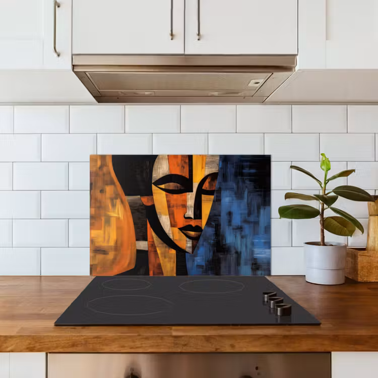 Spatscherm keuken - Abstract - Portret - Kleurvakken — 6
