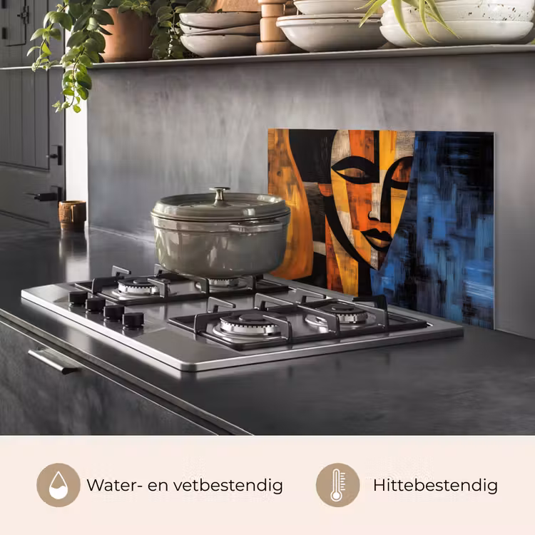 Spatscherm keuken - Abstract - Portret - Kleurvakken — 7