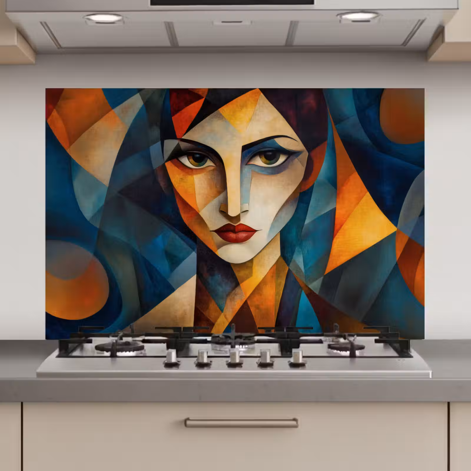 Spatscherm keuken - Portret - Abstract - Vormen — 1