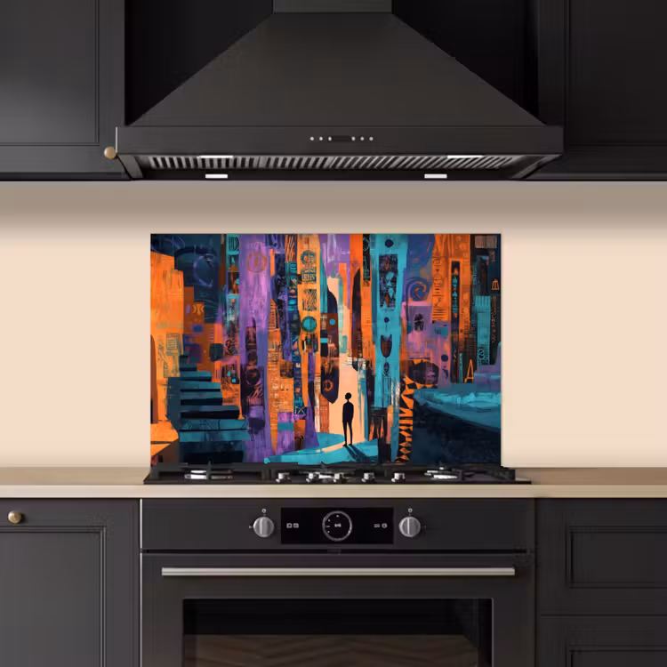 Spatscherm keuken - Abstract - Figuren - Kleurrijk — 2