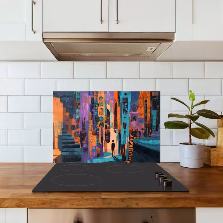 Spatscherm keuken - Abstract - Figuren - Kleurrijk — 6