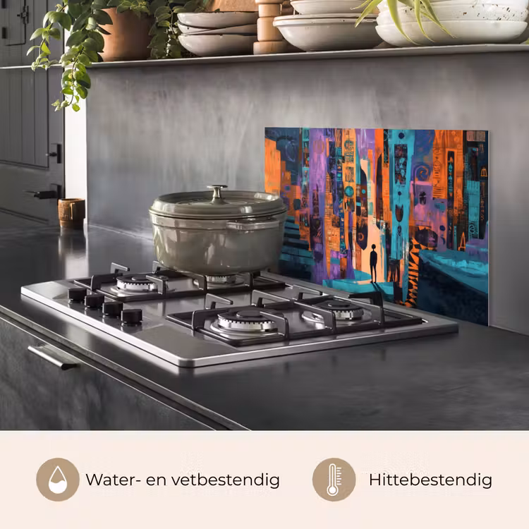 Spatscherm keuken - Abstract - Figuren - Kleurrijk — 7