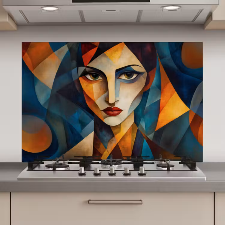 Spatscherm keuken - Portret - Abstract - Vormen — 1