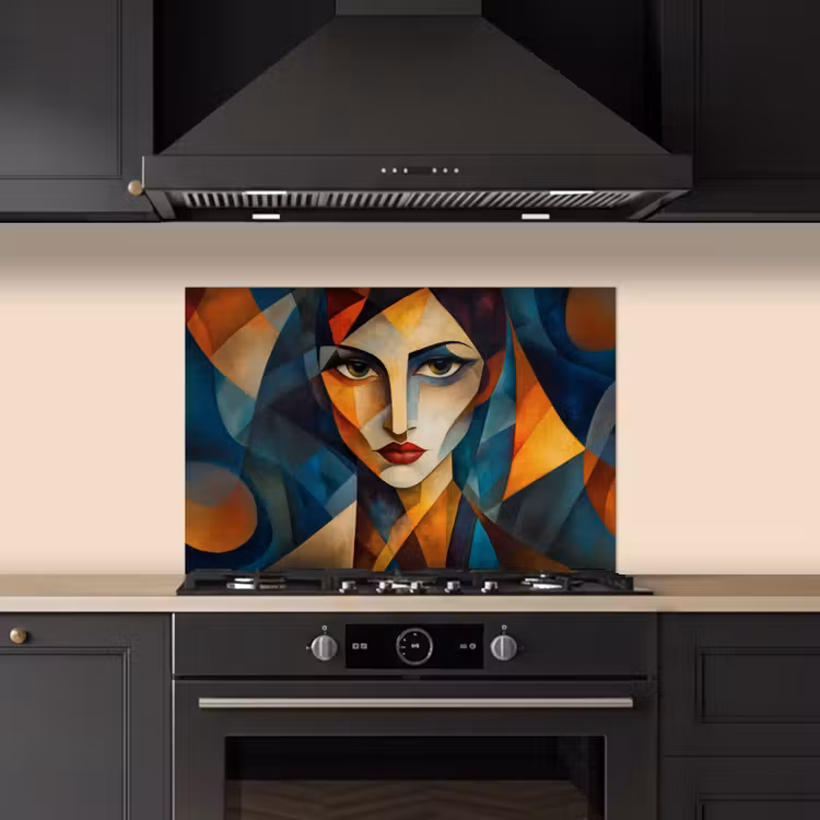 Spatscherm keuken - Portret - Abstract - Vormen — 2