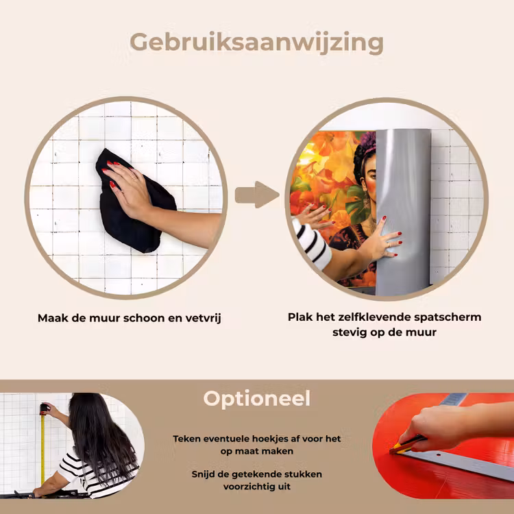Spatscherm keuken - Vrouw - Bloemen - Papegaai - Schilderachtig — 8