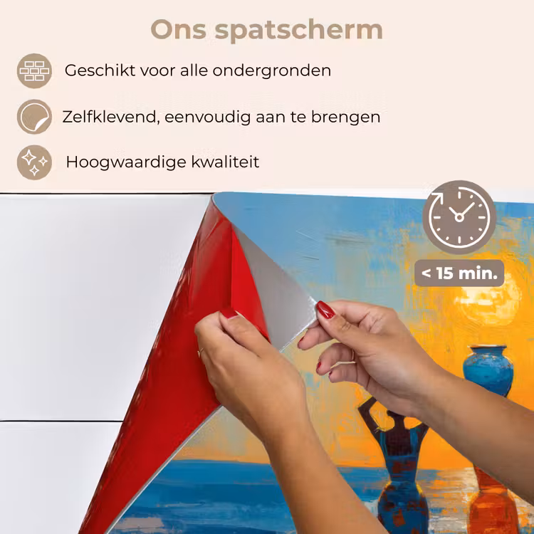Spatscherm keuken - Vrouwen - Strand - Zondsondergang — 4