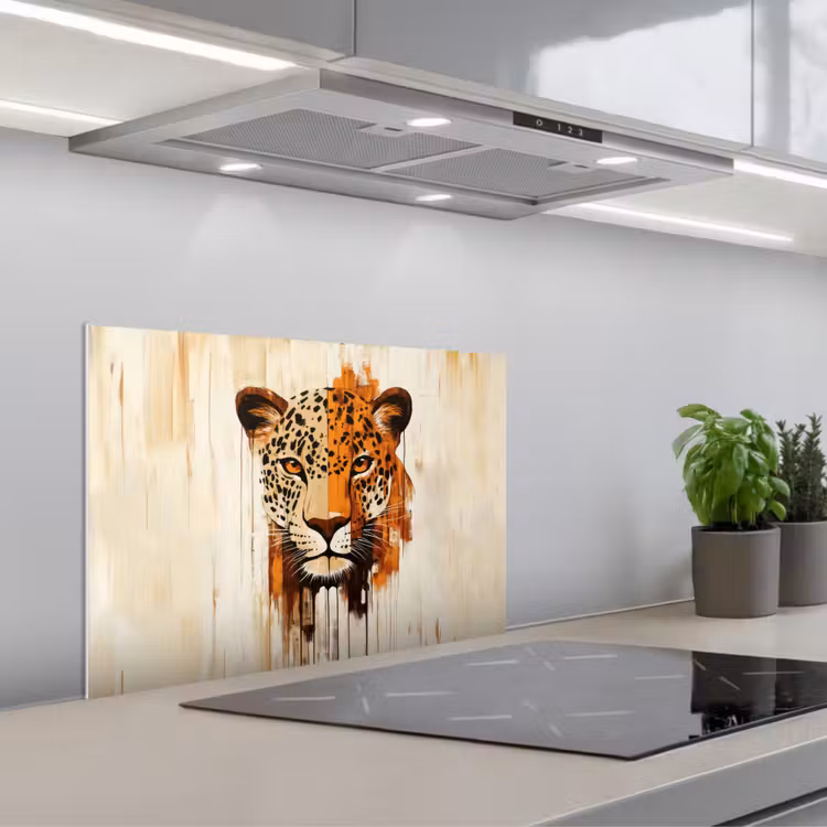 Spatscherm keuken - Luipaard - Symmetrisch - Strepen — 5