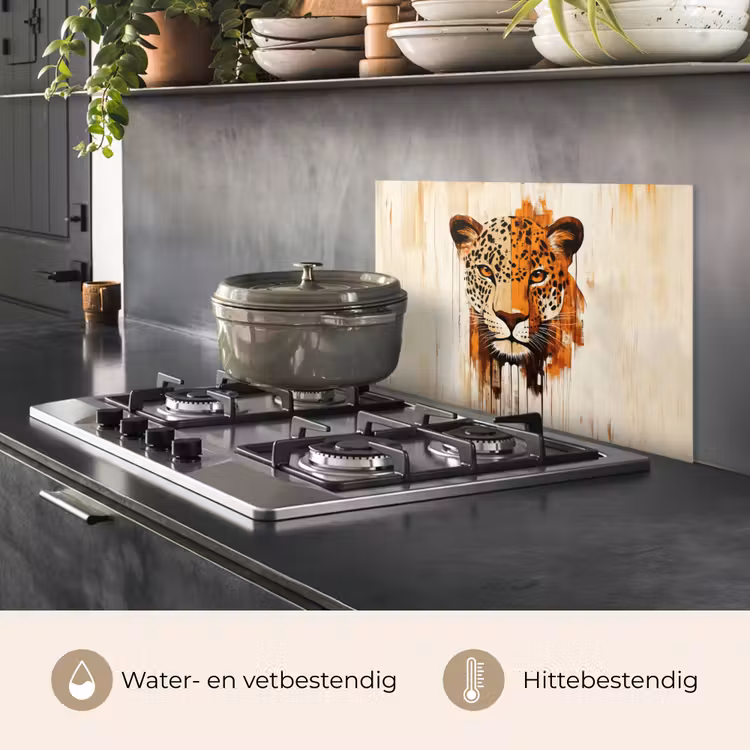 Spatscherm keuken - Luipaard - Symmetrisch - Strepen — 7