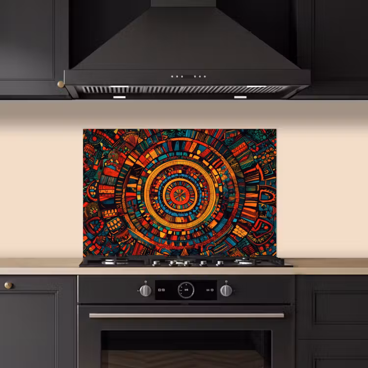 Spatscherm keuken - Mandala - Cirkels - Patronen — 2