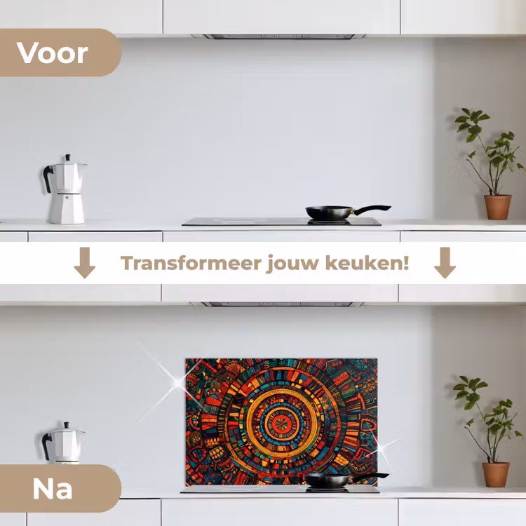 Spatscherm keuken - Mandala - Cirkels - Patronen — 3