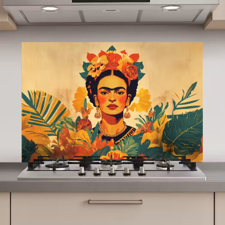 Spatscherm keuken - Vrouwelijk - Bloemen - Sieraden — 1