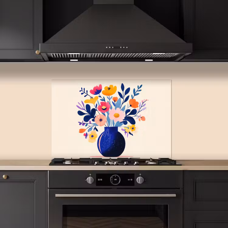 Spatscherm keuken - Vaas - Bloemen - Boeket — 2