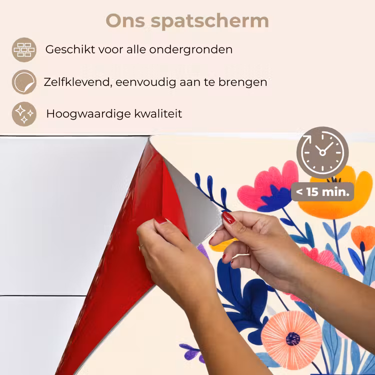 Spatscherm keuken - Vaas - Bloemen - Boeket — 4