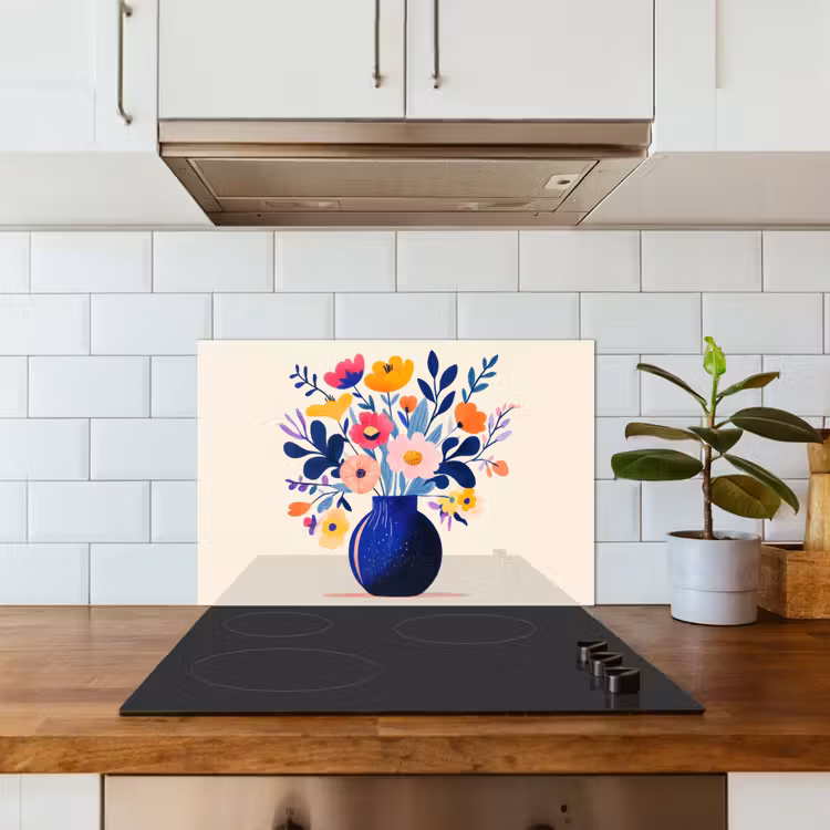 Spatscherm keuken - Vaas - Bloemen - Boeket — 6