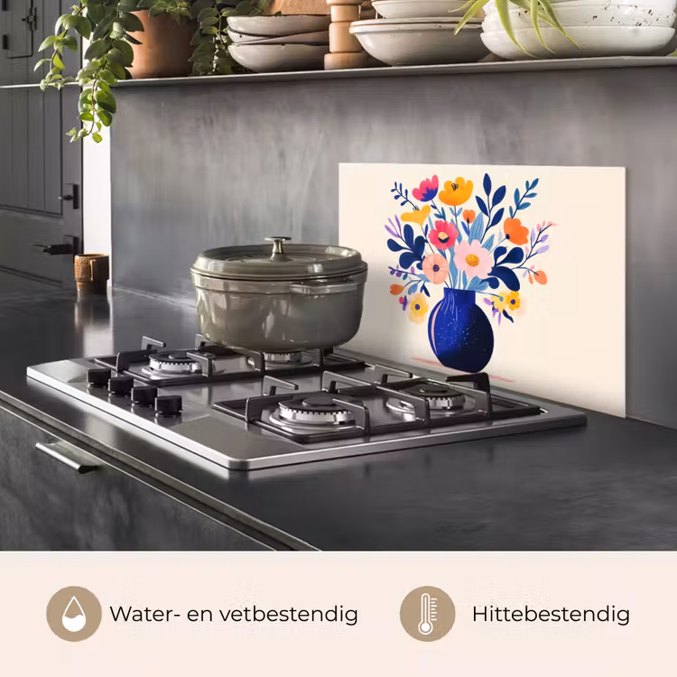 Spatscherm keuken - Vaas - Bloemen - Boeket — 7