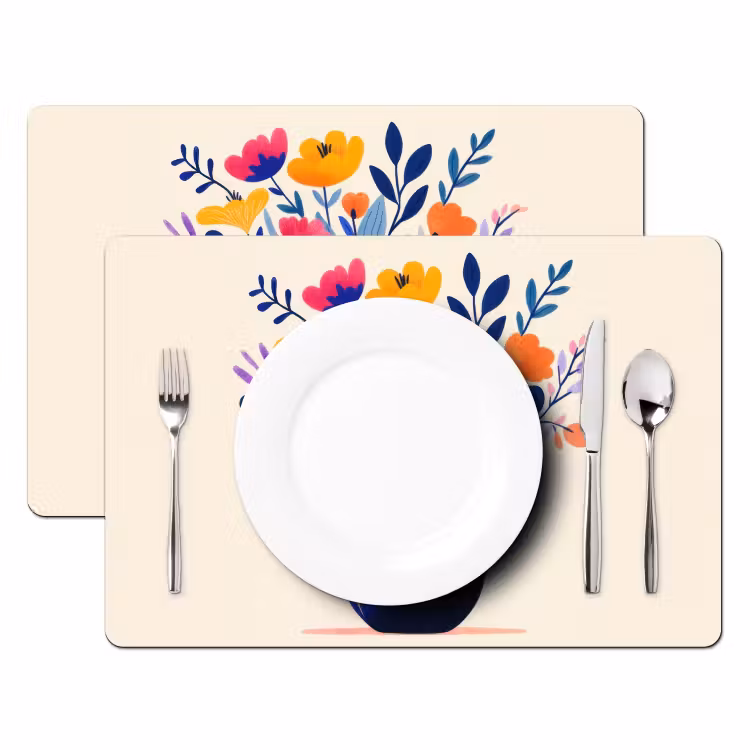 Placemat - 6 stuks - Vaas - Bloemen - Boeket — 2