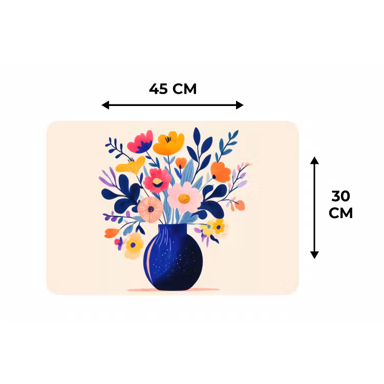 Placemat - 6 stuks - Vaas - Bloemen - Boeket — 3
