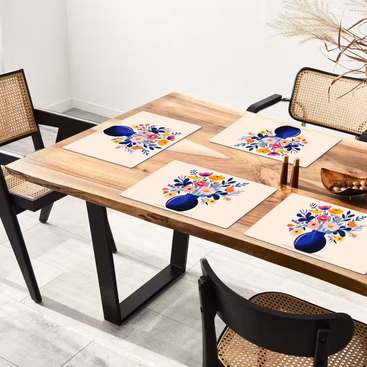 Placemat - 6 stuks - Vaas - Bloemen - Boeket — 5