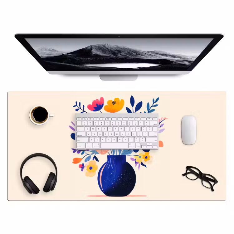 Bureau onderlegger - Vaas - Bloemen - Boeket — 3
