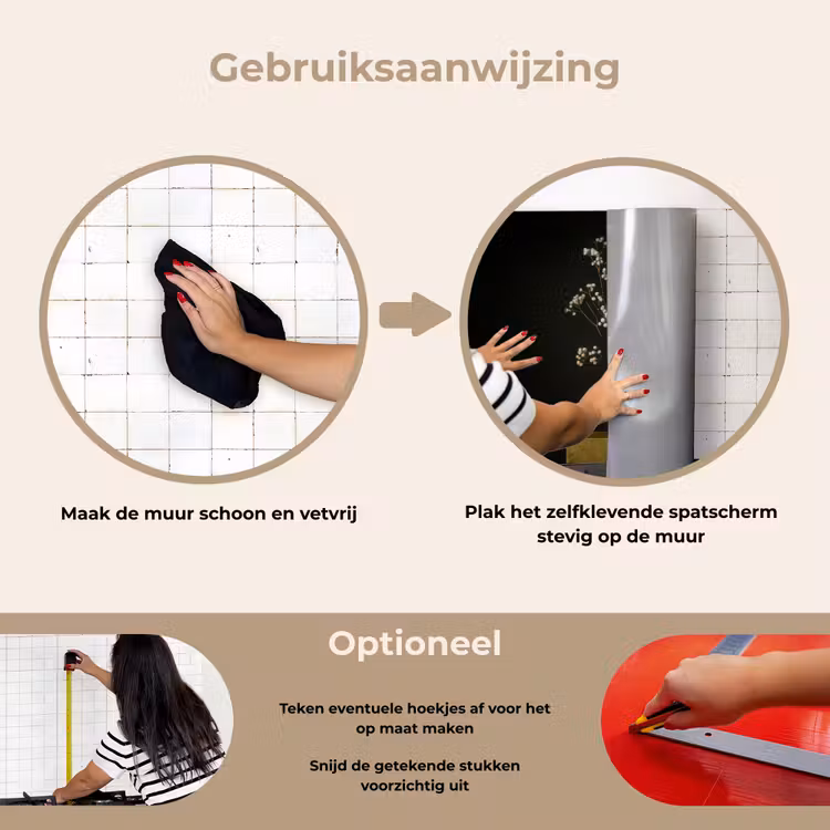 Spatscherm keuken - Bloembollen - Wit - Vaas - Minimalistisch — 8