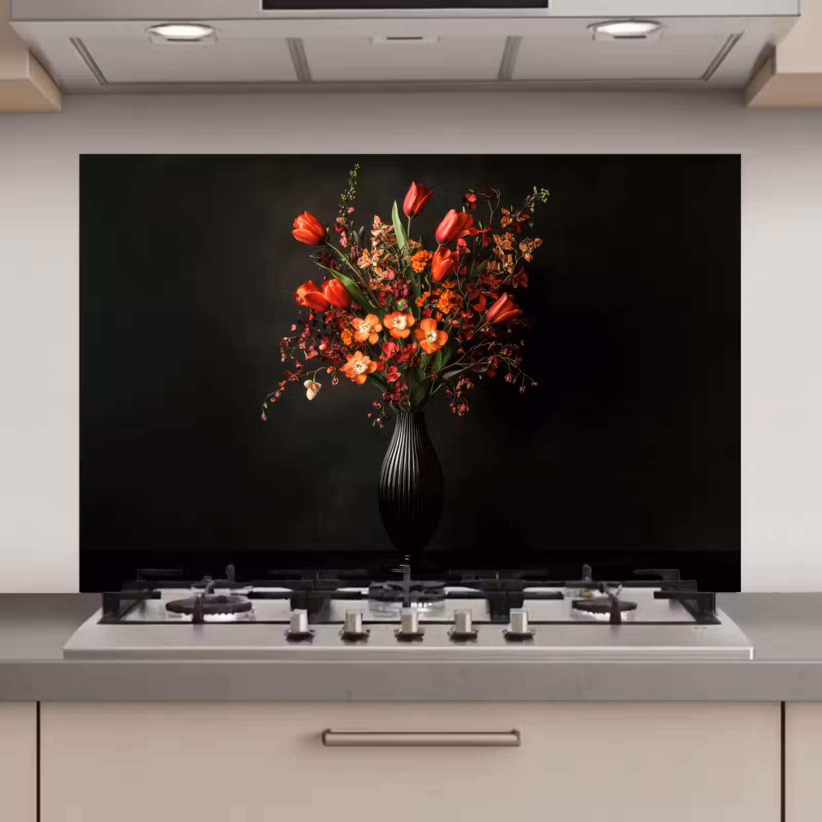 Spatscherm keuken - Bloemen - Takken - Boeket — 1