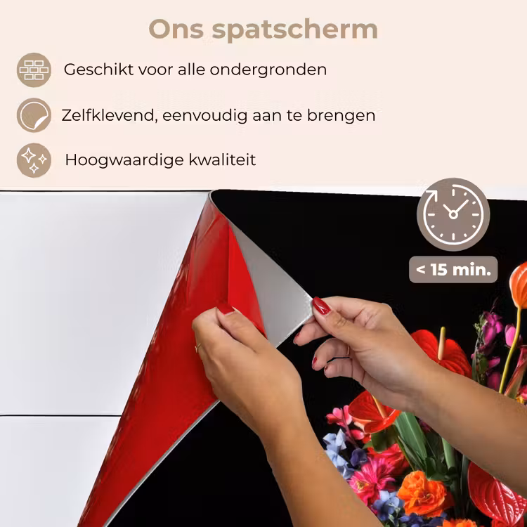 Spatscherm keuken - Bloemen - Boeket - Sierlijk — 4