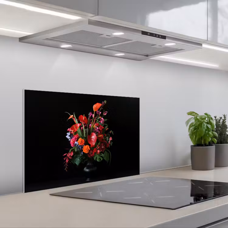 Spatscherm keuken - Bloemen - Boeket - Sierlijk — 5