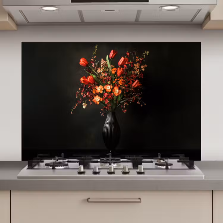Spatscherm keuken - Bloemen - Takken - Boeket — 1