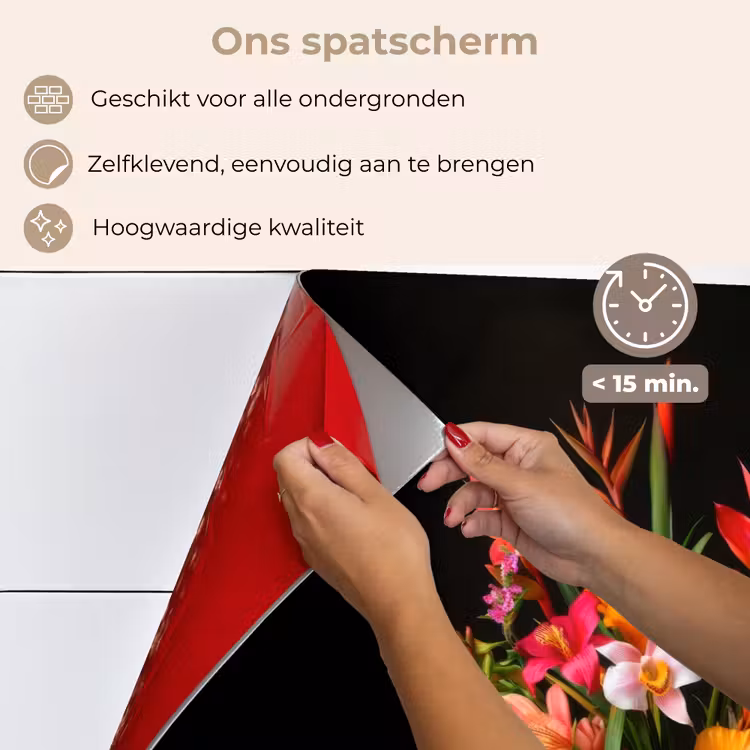 Spatscherm keuken - Boeket - Bloemen - Exotisch — 4