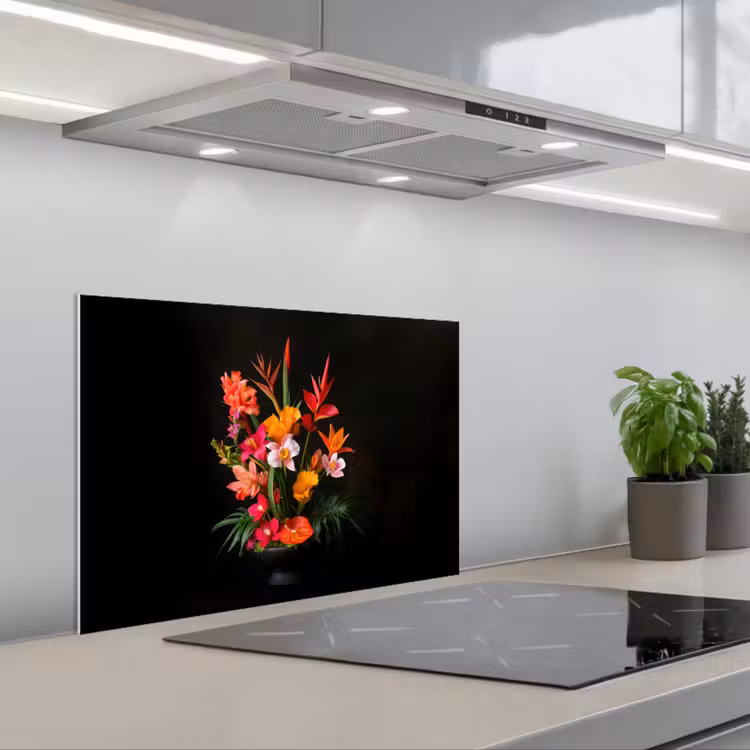 Spatscherm keuken - Boeket - Bloemen - Exotisch — 5
