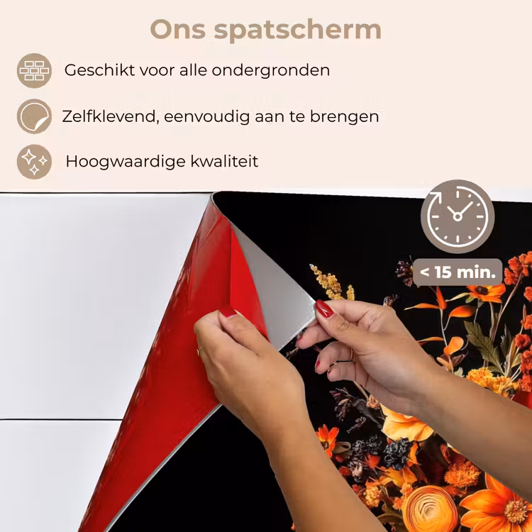 Spatscherm keuken - Herfst - Boeket - Oranje — 4
