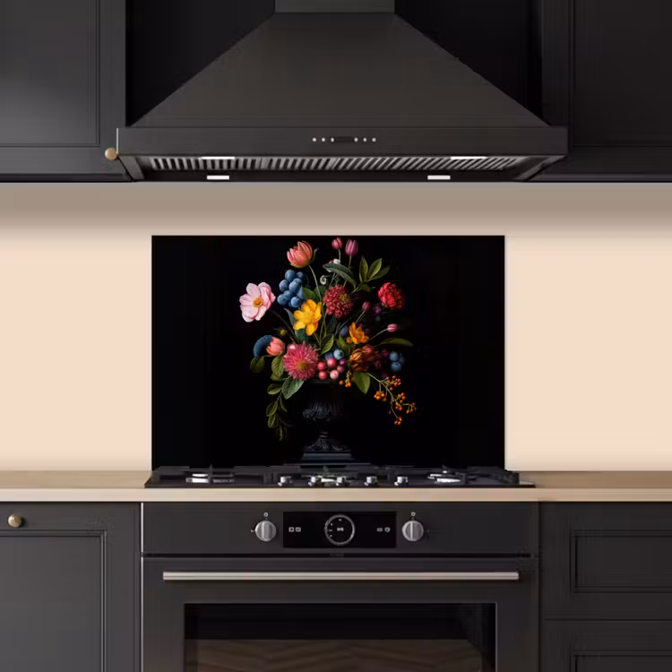 Spatscherm keuken - Bloemen - Vrolijk - Vaas — 2